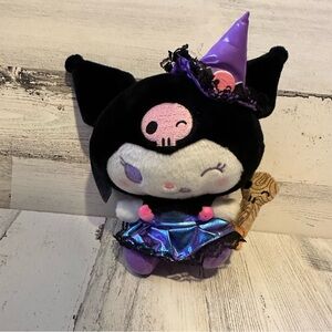 Sanrio Hello Kitty 8" KUROMI Animal Plush Halloween Witch Purple NEW